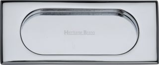 C1850 105-PC Heritage Brass Flush Pull Handle 105mm Polished Chrome Finish