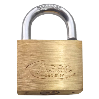 Click Here To Enlarge This Photo Of AS2516 - ASEC KD Open Shackle Brass Padlock 40mm