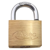 AS2515 - ASEC KA 'L' Open Shackle Brass Padlock 40mm Boxed