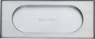 C1850 105-SC Heritage Brass Flush Pull Handle 105mm Satin Chrome Finish