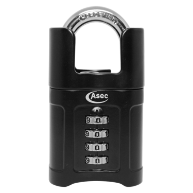 Click Here To Enlarge This Photo Of AS10498 - ASEC Closed Shackle 4-Digit Combination Padlock 55mm