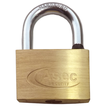 Click Here To Enlarge This Photo Of AS2529 - ASEC KA 'H' Open Shackle Brass Padlock 60mm Boxed