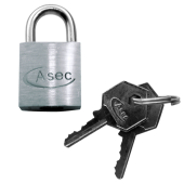 AS11867 - ASEC KD Open Shackle Chrome Finish Padlock 60mm