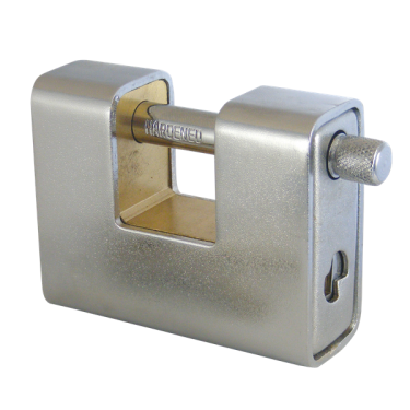 Click Here To Enlarge This Photo Of AS2557 - ASEC Steel Sliding Shackle Padlock 80mm KD