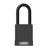 L22474 - ABUS 74 Series Lock Out Tag Out Coloured Aluminium 40mm Padlock Black