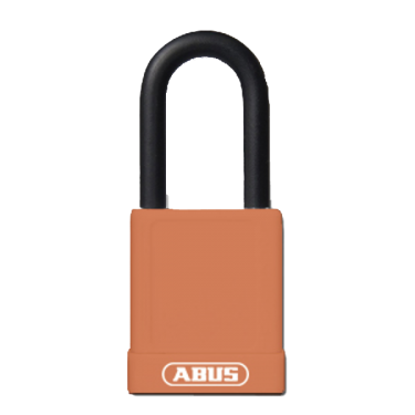 Click Here To Enlarge This Photo Of L22479 - ABUS 74 Series Lock Out Tag Out Coloured Aluminium 40mm Padlock Orange