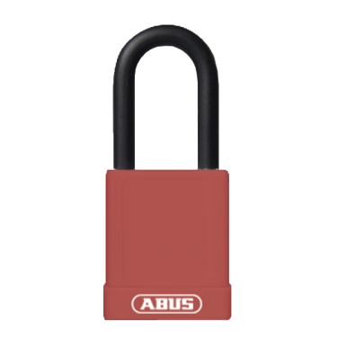 Click Here To Enlarge This Photo Of L22481 - ABUS 74 Series Lock Out Tag Out Coloured Aluminium 40mm Padlock Red