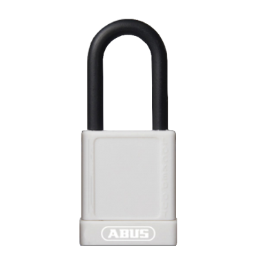 Click Here To Enlarge This Photo Of L22482 - ABUS 74 Series Lock Out Tag Out Coloured Aluminium 40mm Padlock White