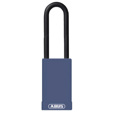 Click Here To Enlarge This Photo Of L22485 - ABUS 74HB Series Long Shackle Lock Out Tag Out Coloured Aluminium Padlock Blue