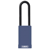 L22485 - ABUS 74HB Series Long Shackle Lock Out Tag Out Coloured Aluminium Padlock Blue
