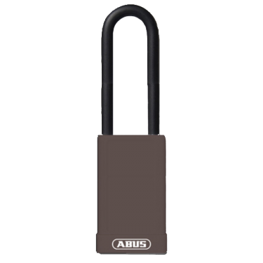 Click Here To Enlarge This Photo Of L22486 - ABUS 74HB Series Long Shackle Lock Out Tag Out Coloured Aluminium Padlock Brown