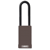 L22486 - ABUS 74HB Series Long Shackle Lock Out Tag Out Coloured Aluminium Padlock Brown