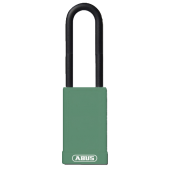 L22487 - ABUS 74HB Series Long Shackle Lock Out Tag Out Coloured Aluminium Padlock Green