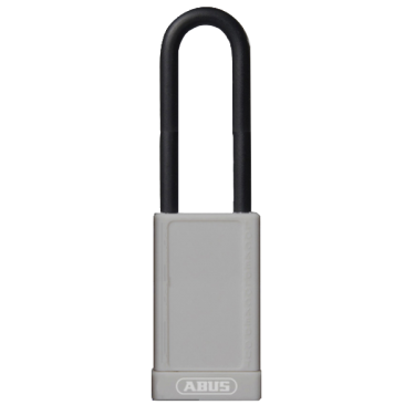 Click Here To Enlarge This Photo Of L22488 - ABUS 74HB Series Long Shackle Lock Out Tag Out Coloured Aluminium Padlock Grey