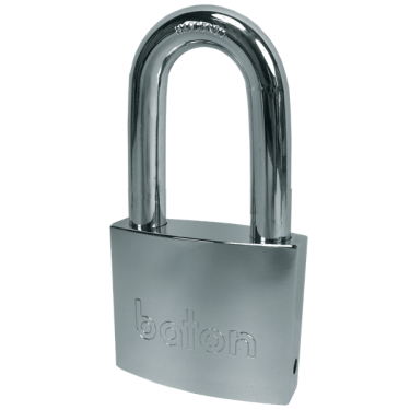 Click Here To Enlarge This Photo Of L22689 - BATON LOCK 6020 Series Long Shackle 55mm Brass Padlock With Disc Mechanism KD