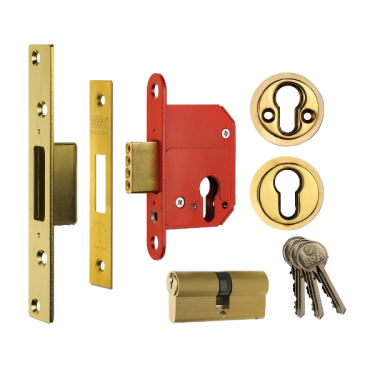 Click Here To Enlarge This Photo Of L16240 - ERA 263-31 Fortress BS Euro Deadlock With Cylinder 64mm Polished Brass