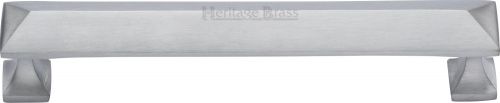 Click Here To Enlarge This Photo Of C2231 152-SC Heritage Brass Cabinet Pull Pyramid Design 152mm ctc Satin Chrome Finish