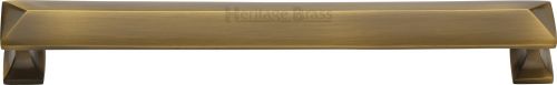 Click Here To Enlarge This Photo Of C2231 203-AT Heritage Brass Cabinet Pull Pyramid Design 203mm ctc Antique Brass Finish