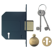 L5372 - YALE PM562 5 Lever Deadlock 75mm Polished Brass Keyed to Differ
