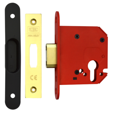 Click Here To Enlarge This Photo Of L19779 - UNION JL21EUS StrongBOLT Euro Deadcase 75mm Polished Brass