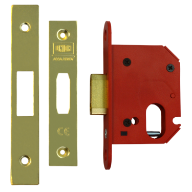 Click Here To Enlarge This Photo Of L19786 - UNION JL21OVS StrongBOLT Oval Deadcase 64mm Polished Brass