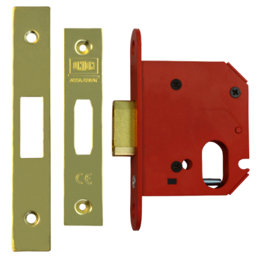 Click Here To Enlarge This Photo Of L19787 - UNION JL21OVS StrongBOLT Oval Deadcase 75mm Polished Brass