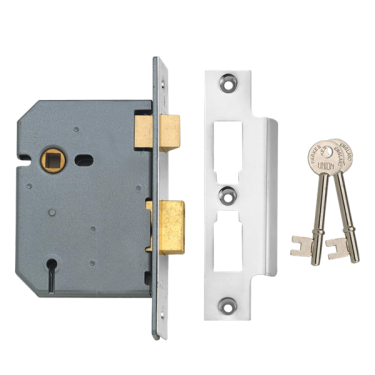 Click Here To Enlarge This Photo Of 3889 - UNION 2277 3 Lever Sashlock 75mm Satin Chrome Keyed Alike