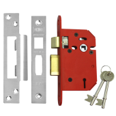 L19752 - UNION J2203 StrongBOLT 3 Lever Sashlock 64mm Stainless Steel Keyed to Differ