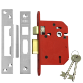 L19753 - UNION J2203 StrongBOLT 3 Lever Sashlock 75mm Stainless Steel Keyed to Differ