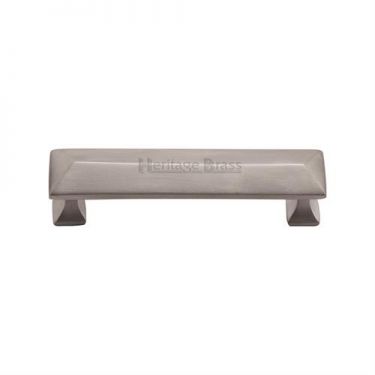 Click Here To Enlarge This Photo Of C2231 96-SC Heritage Brass Cabinet Pull Pyramid Design 96mm ctc Satin Chrome Finish