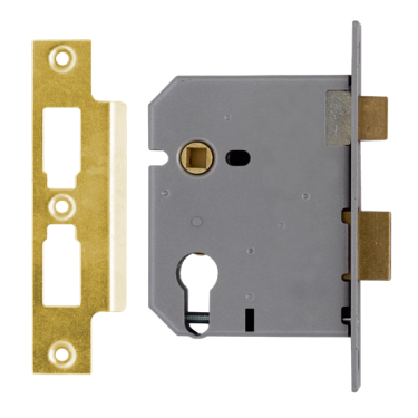 Click Here To Enlarge This Photo Of L5098 - UNION L2249 Euro Sashcase 75mm Polished Brass