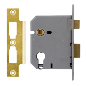 L5098 - UNION L2249 Euro Sashcase 75mm Polished Brass