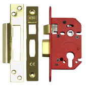 L19774 - UNION JL22EUS StrongBOLT Euro Sashcase 64mm Polished Brass