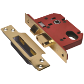L19784 - UNION JL22OVS StrongBOLT Oval Sashcase 75mm Polished Brass