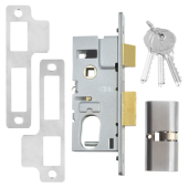 3283 - UNION 22214 Oval Sashlock Case 50mm Satin Chrome