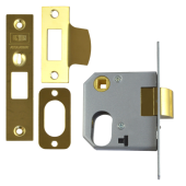 L8967 - UNION 2332 Oval Nightlatch Case 64mm Polished Brass (CASE ONLY)