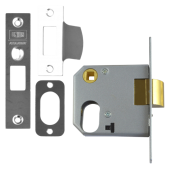 L8966 - UNION 2332 Oval Nightlatch Case 76mm Satin Chrome (CASE ONLY)