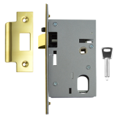 L738 - UNION L2341 Oval Nightlatch Case 77mm Polished Brass