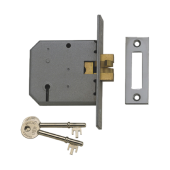 9959 - UNION 2477 3 Lever Clawbolt 75mm Polished Brass Keyed to Differ