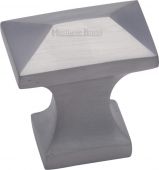C2232-SC Heritage Brass Cabinet Knob Pyramid Design 35mm Satin Chrome Finish