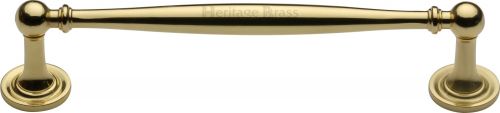 Click Here To Enlarge This Photo Of C2533 152-PB Heritage Brass Cabinet Pull Colonial Design 152mm ctc Polished Brass Finish