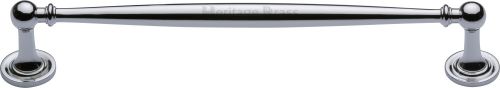 Click Here To Enlarge This Photo Of C2533 203-PC Heritage Brass Cabinet Pull Colonial Design 203mm ctc Polished Chrome Finish