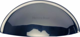 C2760-PC Heritage Brass Drawer Pull Half Moon Design 57mm ctc Polished Chrome Finish