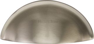C2760-SN Heritage Brass Drawer Pull Half Moon Design 57mm ctc Satin Nickel Finish