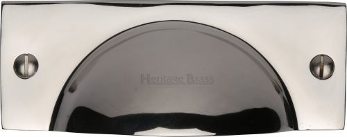 Click Here To Enlarge This Photo Of C2762-PNF Heritage Brass Drawer Pull Cheshire Design Polished Nickel Finish