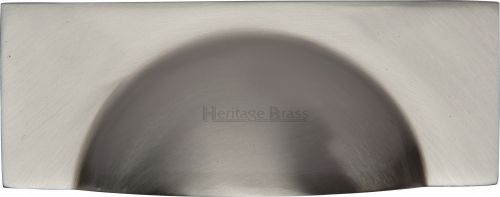 Click Here To Enlarge This Photo Of C2764-SN Heritage Brass Drawer Pull Hampshire Design 57mm ctc Satin Nickel Finish