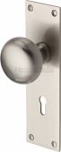 BAL8500-SN Heritage Brass Mortice Knob on Lock Plate Balmoral Design Satin Nickel Finish