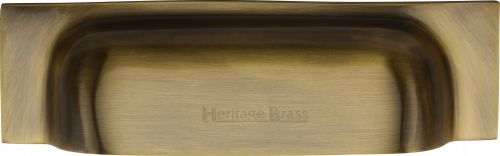 Click Here To Enlarge This Photo Of C2766 96-AT Heritage Brass Drawer Pull Military Design 96mm ctc Antique Brass Finish