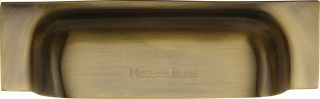 C2766 96-AT Heritage Brass Drawer Pull Military Design 96mm ctc Antique Brass Finish