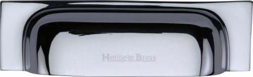 Click Here To Enlarge This Photo Of C2766 96-PC Heritage Brass Drawer Pull Military Design 96mm ctc Polished Chrome Finish